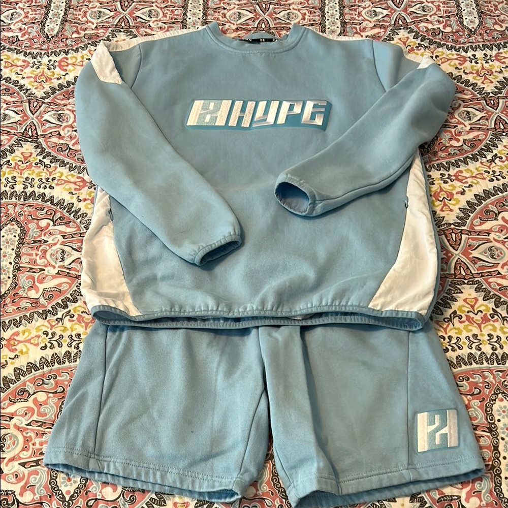 2Hype Light Blue and White Lounge Set